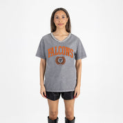 BOWLING GREEN FALCONS ICONIC EDGE RHINESTONE TRIM V-NECK TEE