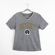 BRYANT BULLDOGS ICONIC EDGE RHINESTONE TRIM V-NECK TEE