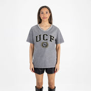 CENTRAL FLORIDA KNIGHTS ICONIC EDGE RHINESTONE TRIM V-NECK TEE