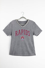 COLORADO RAPIDS ICONIC EDGE RHINESTONE TRIM V-NECK TEE
