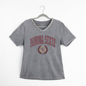 FLORIDA STATE SEMINOLES ICONIC EDGE RHINESTONE TRIM V-NECK TEE