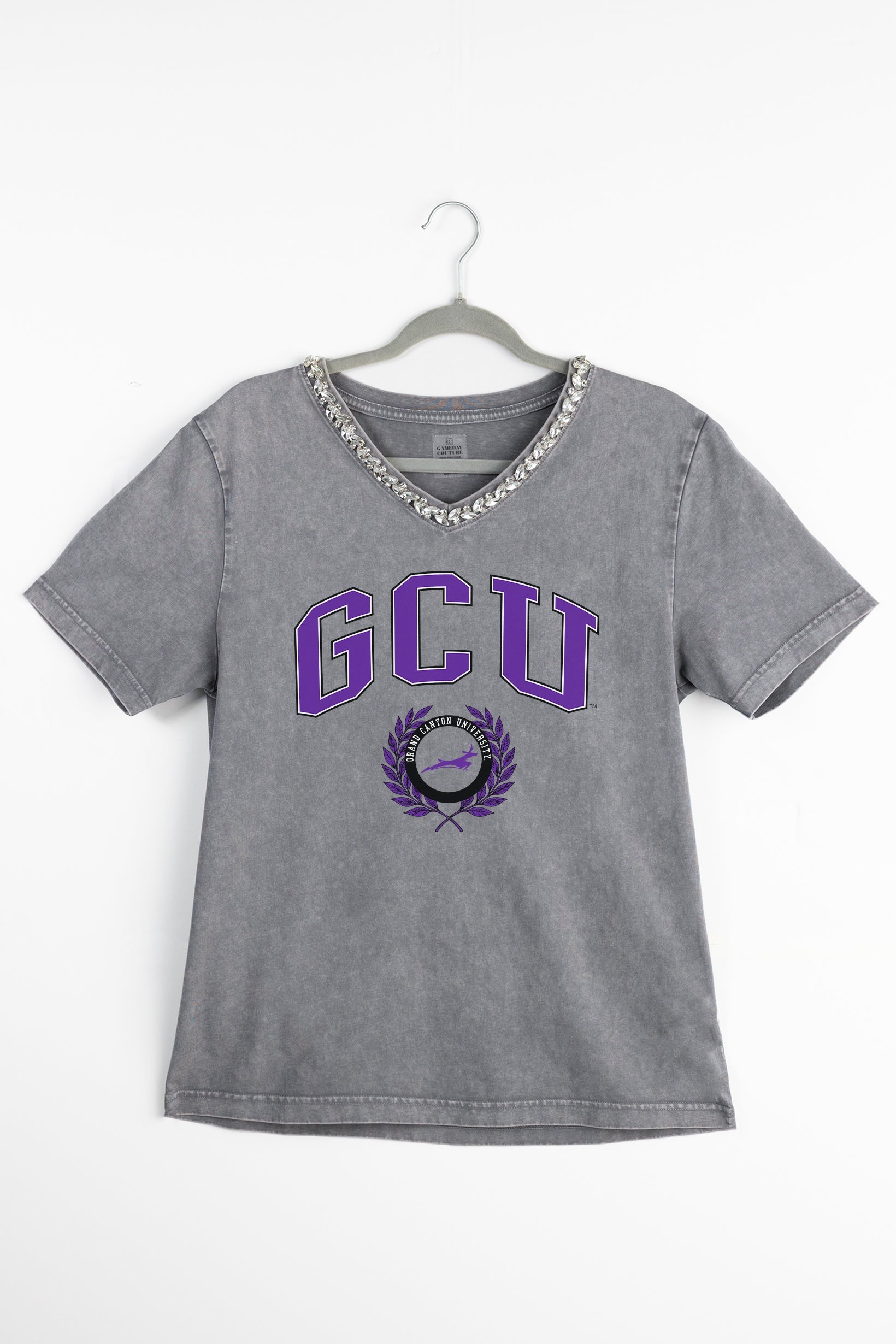 GRAND CANYON ANTELOPES ICONIC EDGE RHINESTONE TRIM V-NECK TEE