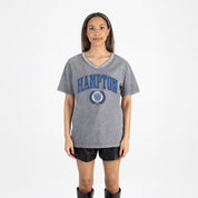 HAMPTON PIRATES ICONIC EDGE RHINESTONE TRIM V-NECK TEE