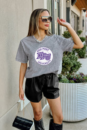 HIGH POINT PANTHERS ICONIC EDGE RHINESTONE TRIM V-NECK TEE