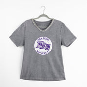 HIGH POINT PANTHERS ICONIC EDGE RHINESTONE TRIM V-NECK TEE