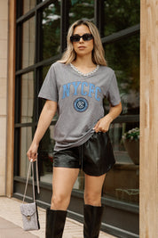 NEW YORK CITY FC ICONIC EDGE RHINESTONE TRIM V-NECK TEE