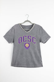 ORLANDO CITY SC ICONIC EDGE RHINESTONE TRIM V-NECK TEE