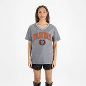 OREGON STATE BEAVERS ICONIC EDGE RHINESTONE TRIM V-NECK TEE
