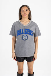 SAINT LOUIS BILLIKENS ICONIC EDGE RHINESTONE TRIM V-NECK TEE