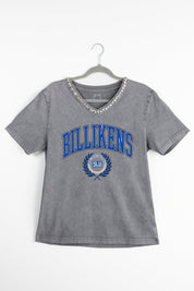 SAINT LOUIS BILLIKENS ICONIC EDGE RHINESTONE TRIM V-NECK TEE