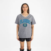 TEXAS A&M-CORPUS CHRISTI ISLANDERS ICONIC EDGE RHINESTONE TRIM V-NECK TEE