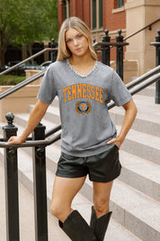 TENNESSEE VOLUNTEERS ICONIC EDGE RHINESTONE TRIM V-NECK TEE