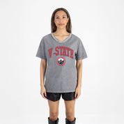 VALDOSTA STATE BLAZERS ICONIC EDGE RHINESTONE TRIM V-NECK TEE