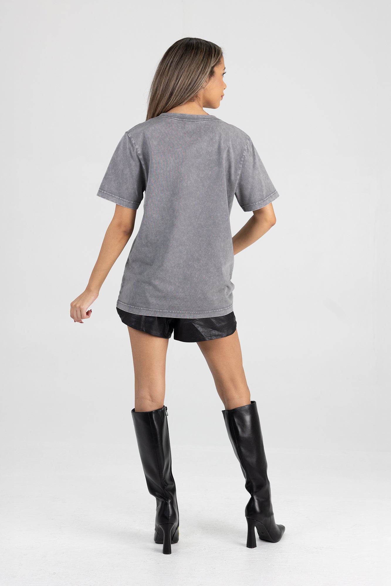 WESTERN MICHIGAN BRONCOS ICONIC EDGE RHINESTONE TRIM V-NECK TEE