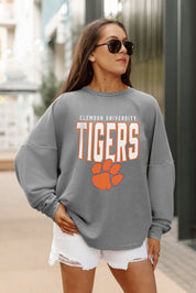 CLEMSON TIGERS PURE MOTION VINTAGE WASH CORDED PULLOVER