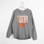 CLEMSON TIGERS PURE MOTION VINTAGE WASH CORDED PULLOVER