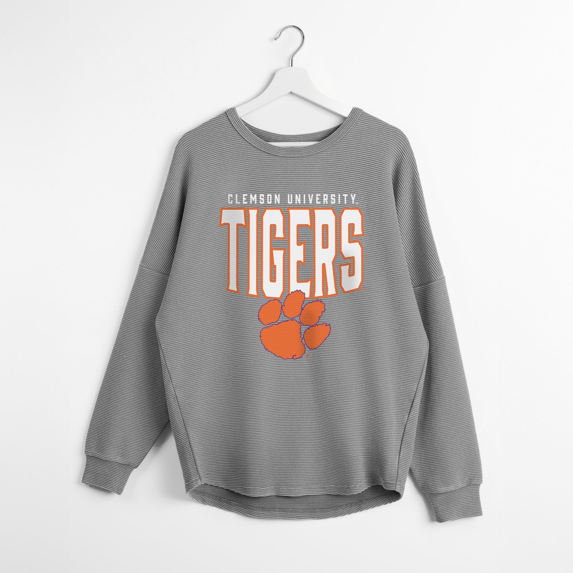 CLEMSON TIGERS PURE MOTION VINTAGE WASH CORDED PULLOVER