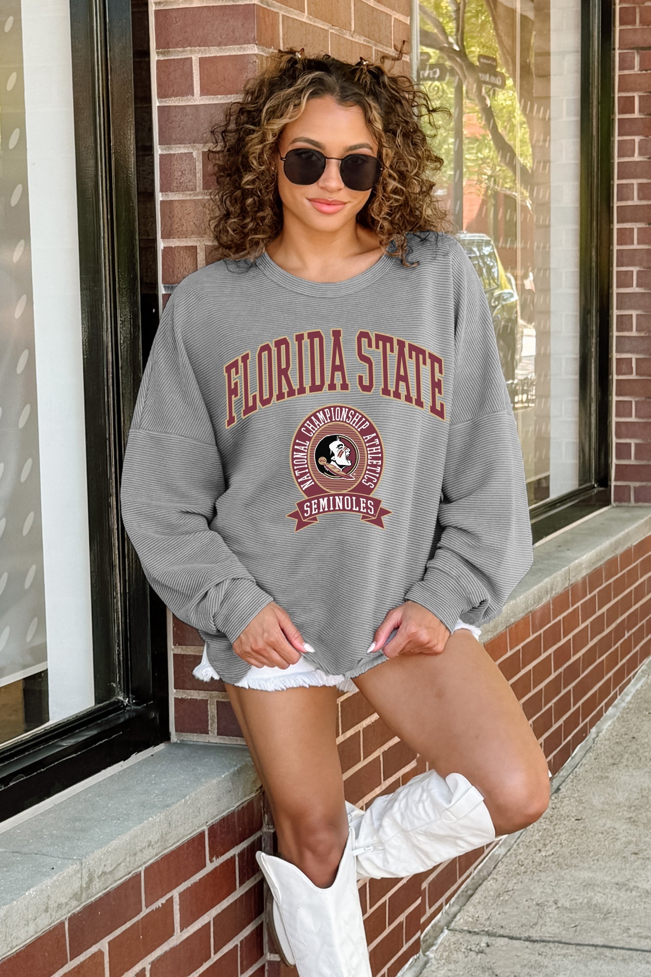 FLORIDA STATE SEMINOLES TRAINING VINTAGE WASH CORDED PULLOVER