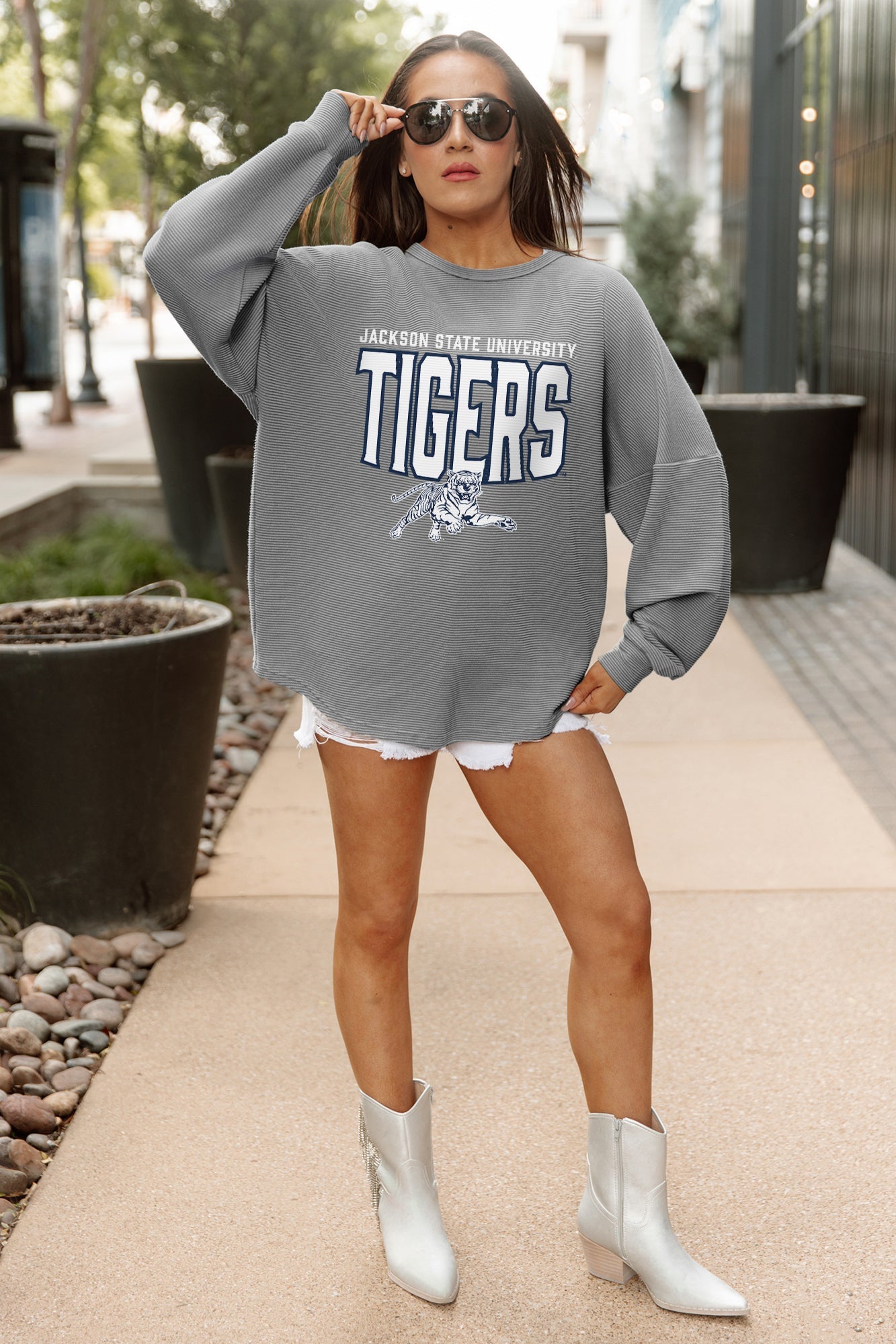 JACKSON STATE TIGERS PURE MOTION VINTAGE WASH CORDED PULLOVER
