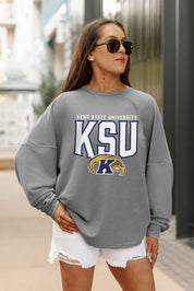 KENT STATE GOLDEN FLASHES PURE MOTION VINTAGE WASH CORDED PULLOVER