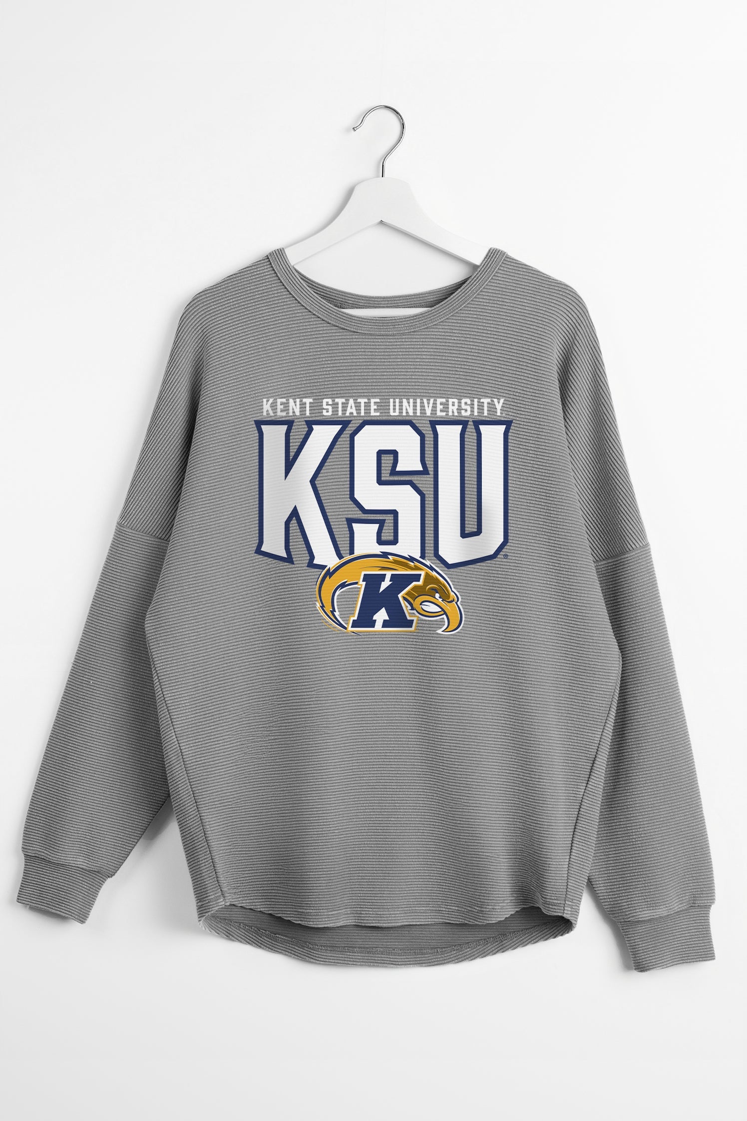 KENT STATE GOLDEN FLASHES PURE MOTION VINTAGE WASH CORDED PULLOVER