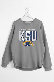 KENT STATE GOLDEN FLASHES PURE MOTION VINTAGE WASH CORDED PULLOVER