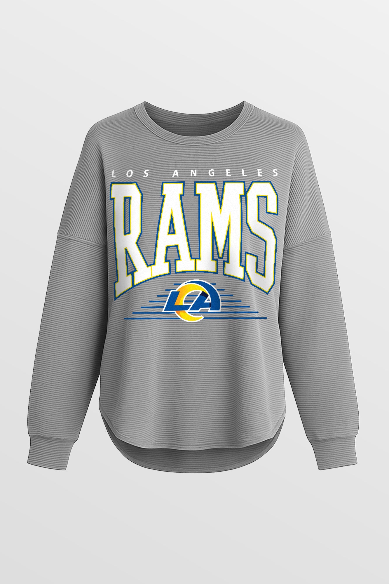 LOS ANGELES RAMS VICTORY GLOW VINTAGE WASH CORDED PULLOVER BY RANDI ...