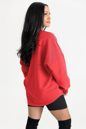 NEW YORK GIANTS VICTORY GLOW VINTAGE WASH CORDED PULLOVER BY RANDI MAHOMES