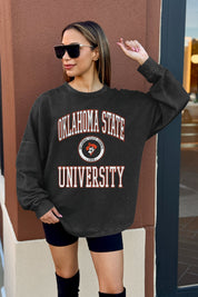 OKLAHOMA STATE COWBOYS RELENTLESS VINTAGE WASH CORDED PULLOVER
