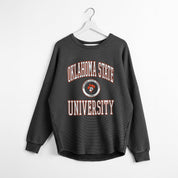 OKLAHOMA STATE COWBOYS RELENTLESS VINTAGE WASH CORDED PULLOVER