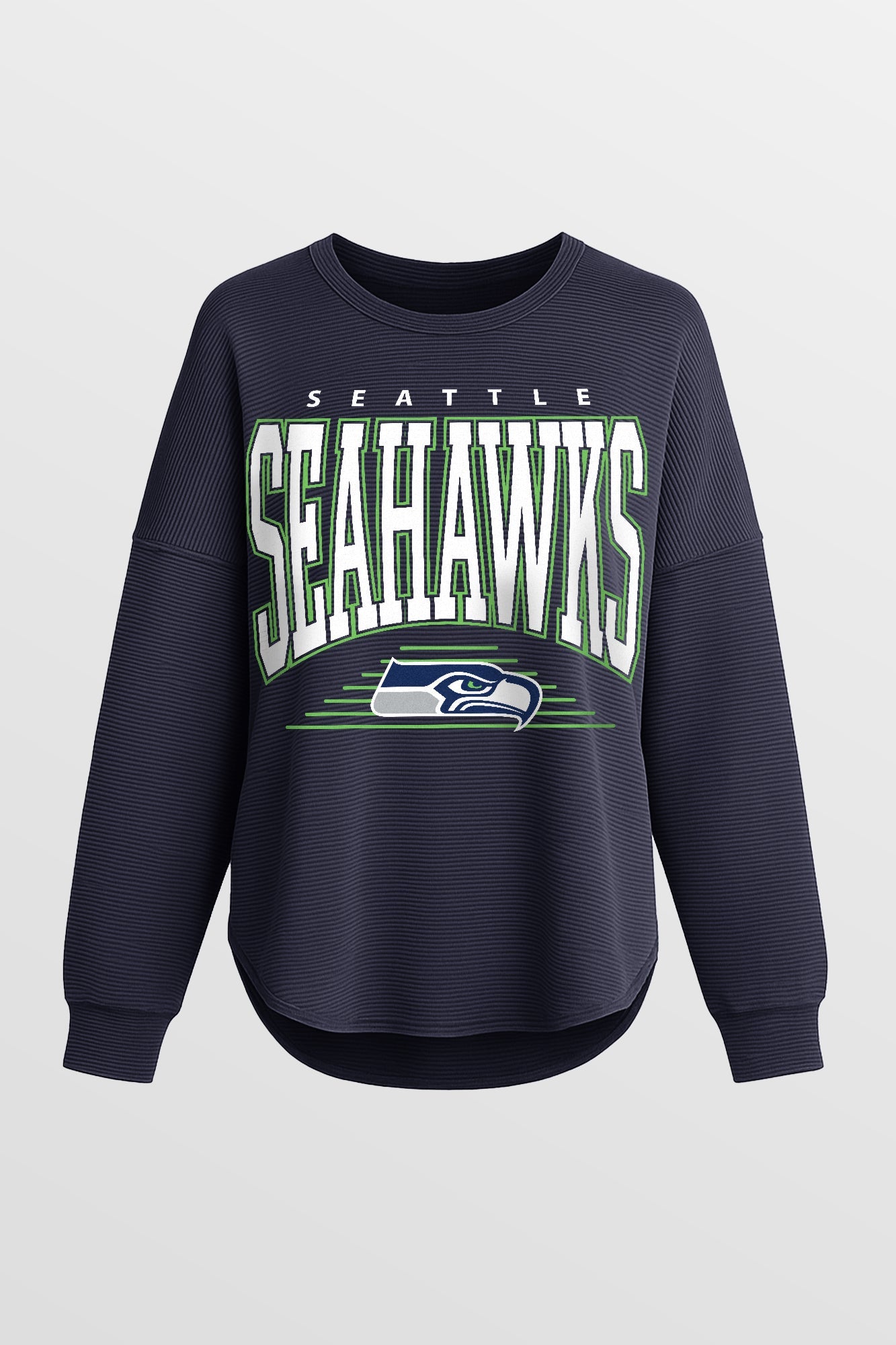 SEATTLE SEAHAWKS VICTORY GLOW VINTAGE WASH CORDED PULLOVER BY RANDI MAHOMES