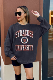 SYRACUSE ORANGE RELENTLESS VINTAGE WASH CORDED PULLOVER