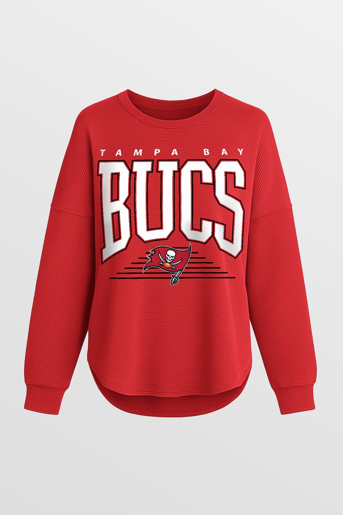 TAMPA BAY BUCCANEERS VICTORY GLOW VINTAGE WASH CORDED PULLOVER BY RANDI MAHOMES