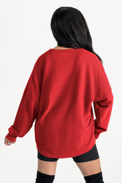 TAMPA BAY BUCCANEERS VICTORY GLOW VINTAGE WASH CORDED PULLOVER BY RANDI MAHOMES