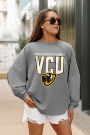 VIRGINIA COMMONWEALTH RAMS PURE MOTION VINTAGE WASH CORDED PULLOVER