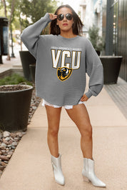 VIRGINIA COMMONWEALTH RAMS PURE MOTION VINTAGE WASH CORDED PULLOVER