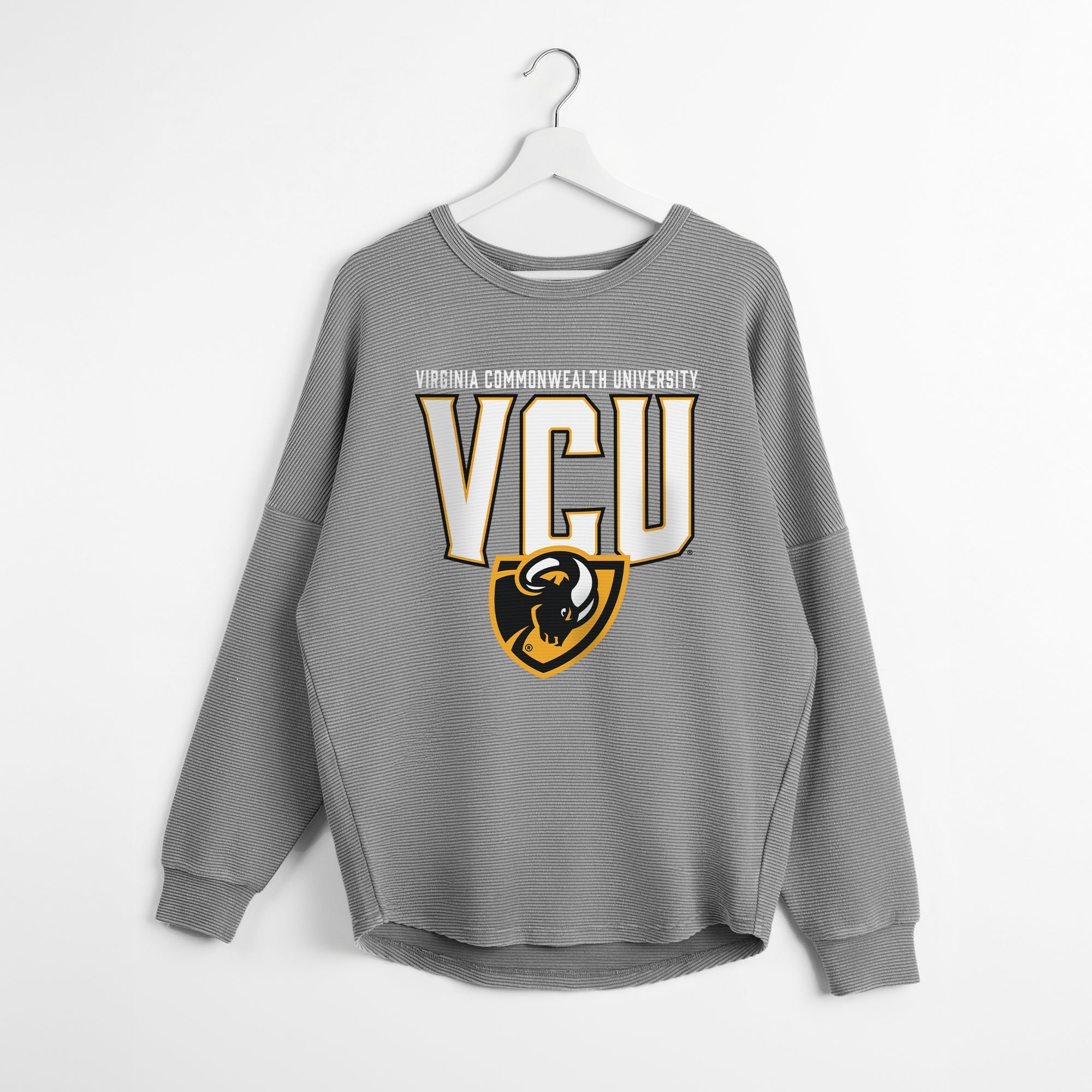 VIRGINIA COMMONWEALTH RAMS PURE MOTION VINTAGE WASH CORDED PULLOVER