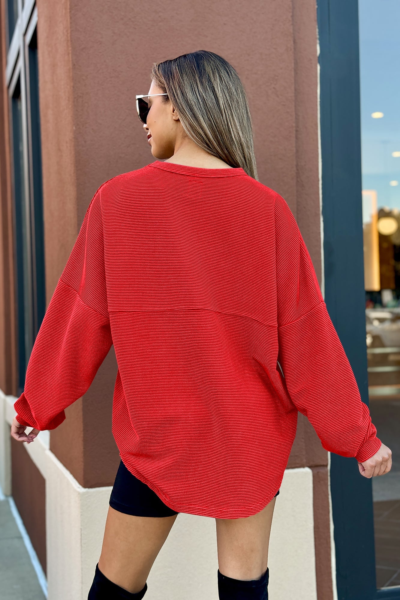 WISCONSIN BADGERS RELENTLESS VINTAGE WASH CORDED PULLOVER