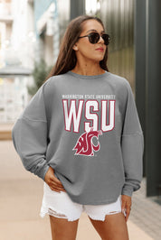 WASHINGTON STATE COUGARS PURE MOTION VINTAGE WASH CORDED PULLOVER