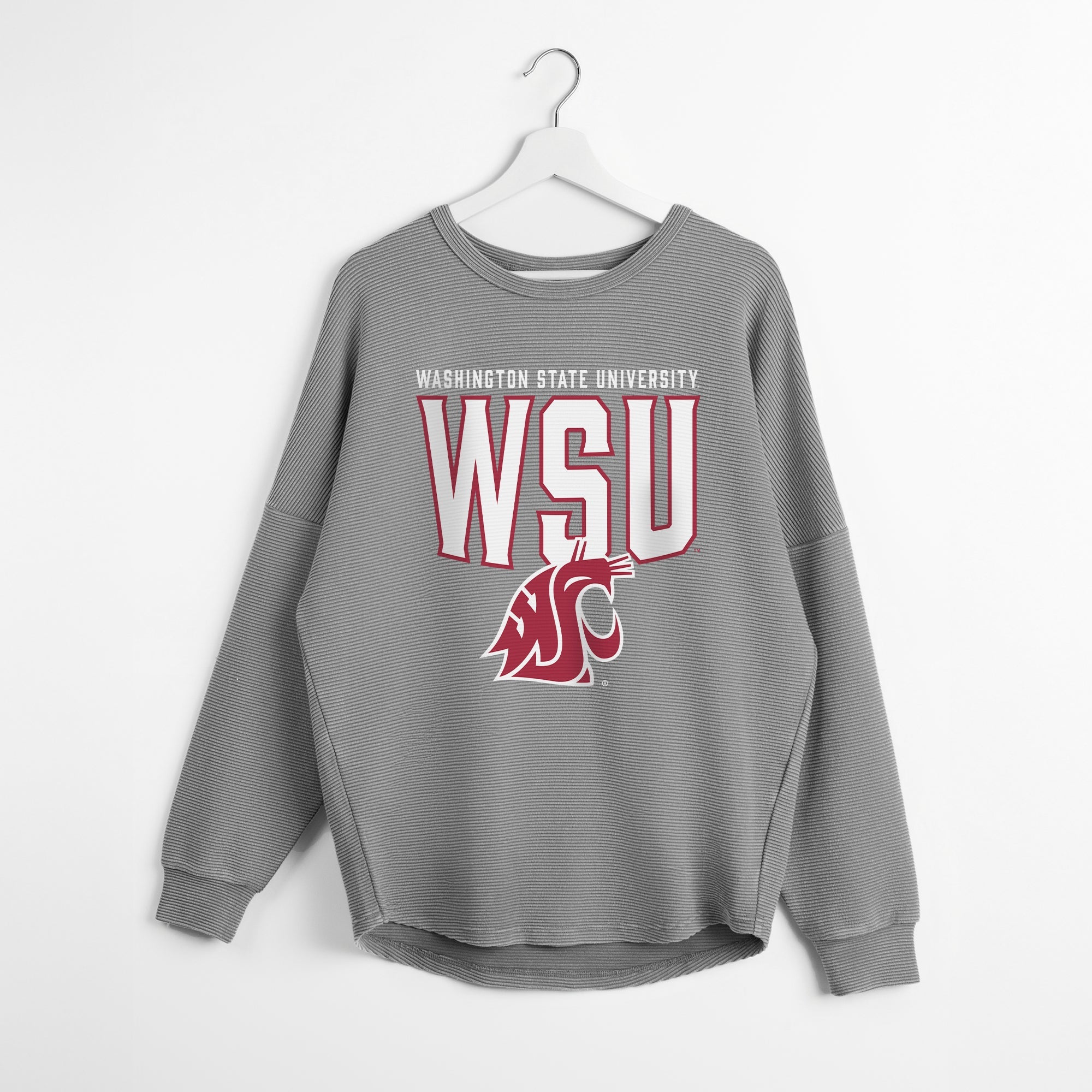 WASHINGTON STATE COUGARS PURE MOTION VINTAGE WASH CORDED PULLOVER