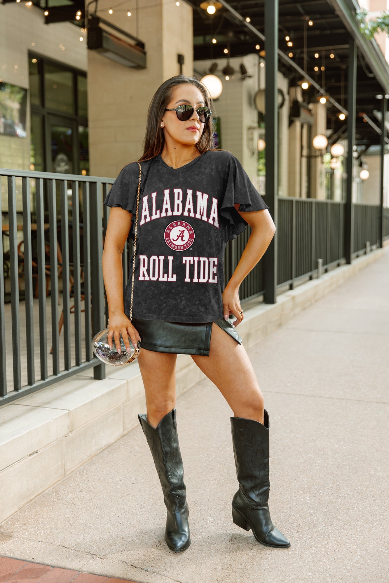 ALABAMA CRIMSON TIDE VICTORY MODE FLUTTER SLEEVE TEE