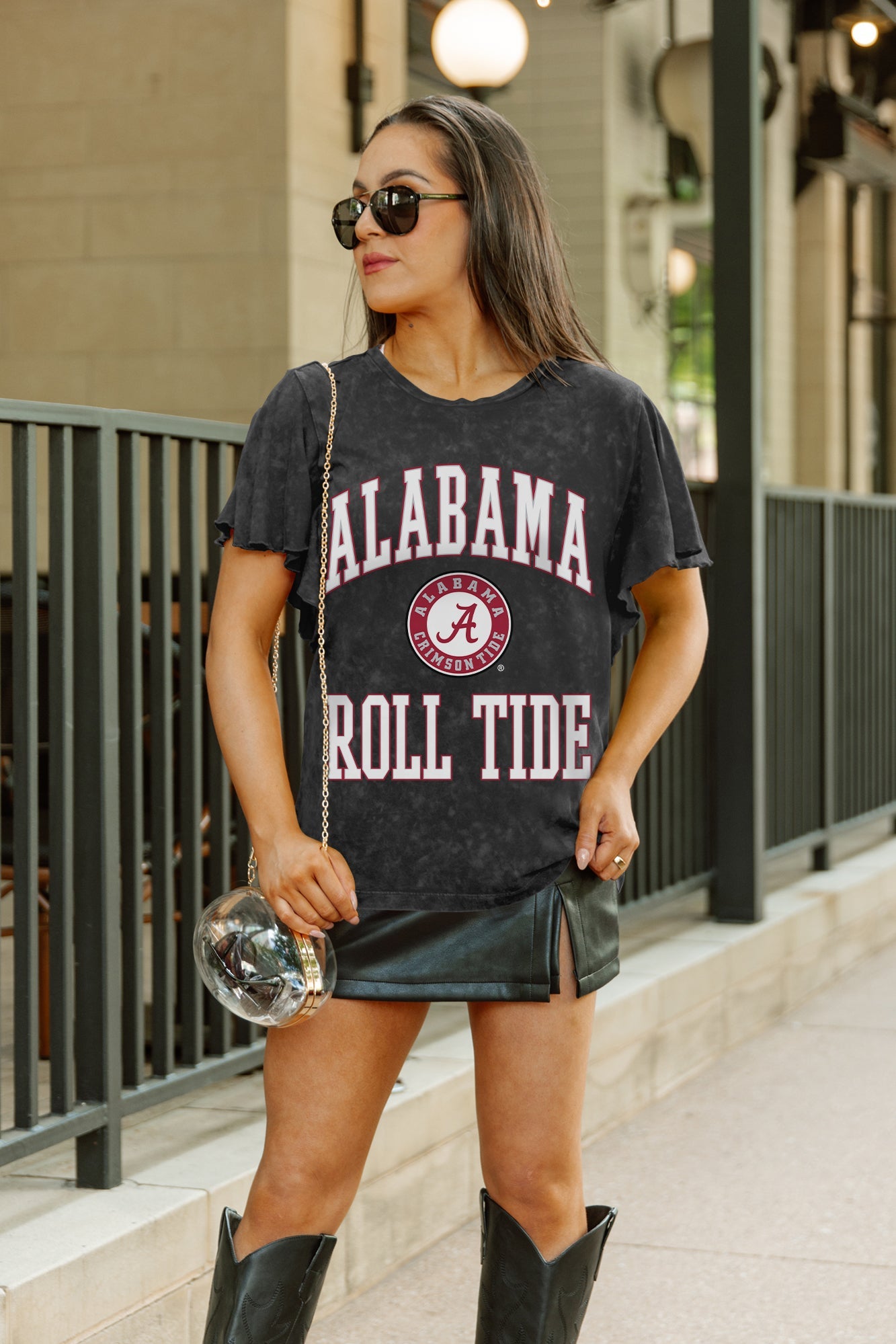 ALABAMA CRIMSON TIDE VICTORY MODE FLUTTER SLEEVE TEE