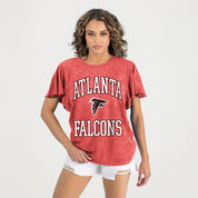 ATLANTA FALCONS VICTORY MODE FLUTTER SLEEVE TEE IN RED