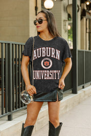 AUBURN TIGERS VICTORY MODE FLUTTER SLEEVE TEE IN BLACK