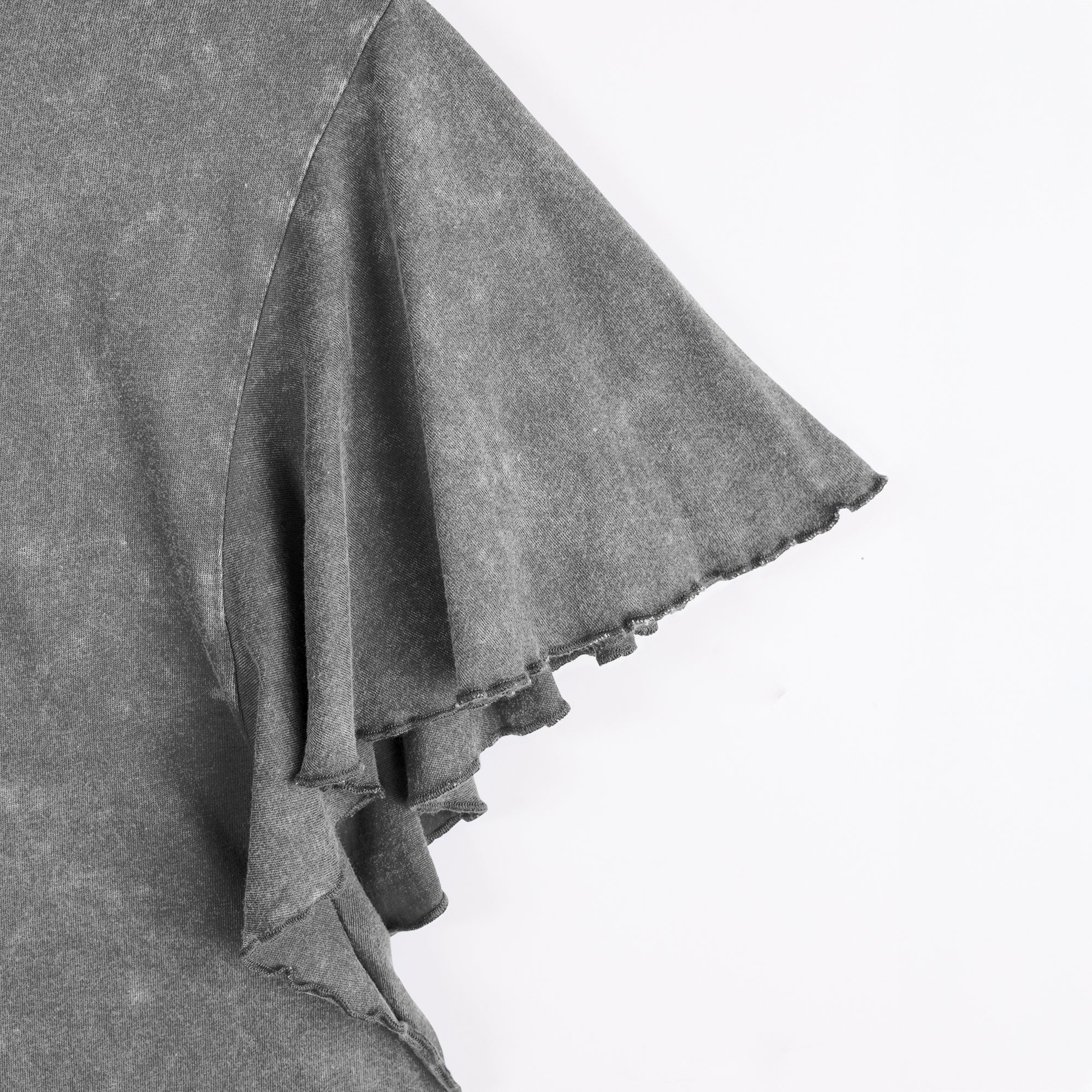 BALTIMORE RAVENS VICTORY MODE FLUTTER SLEEVE TEE IN GREY