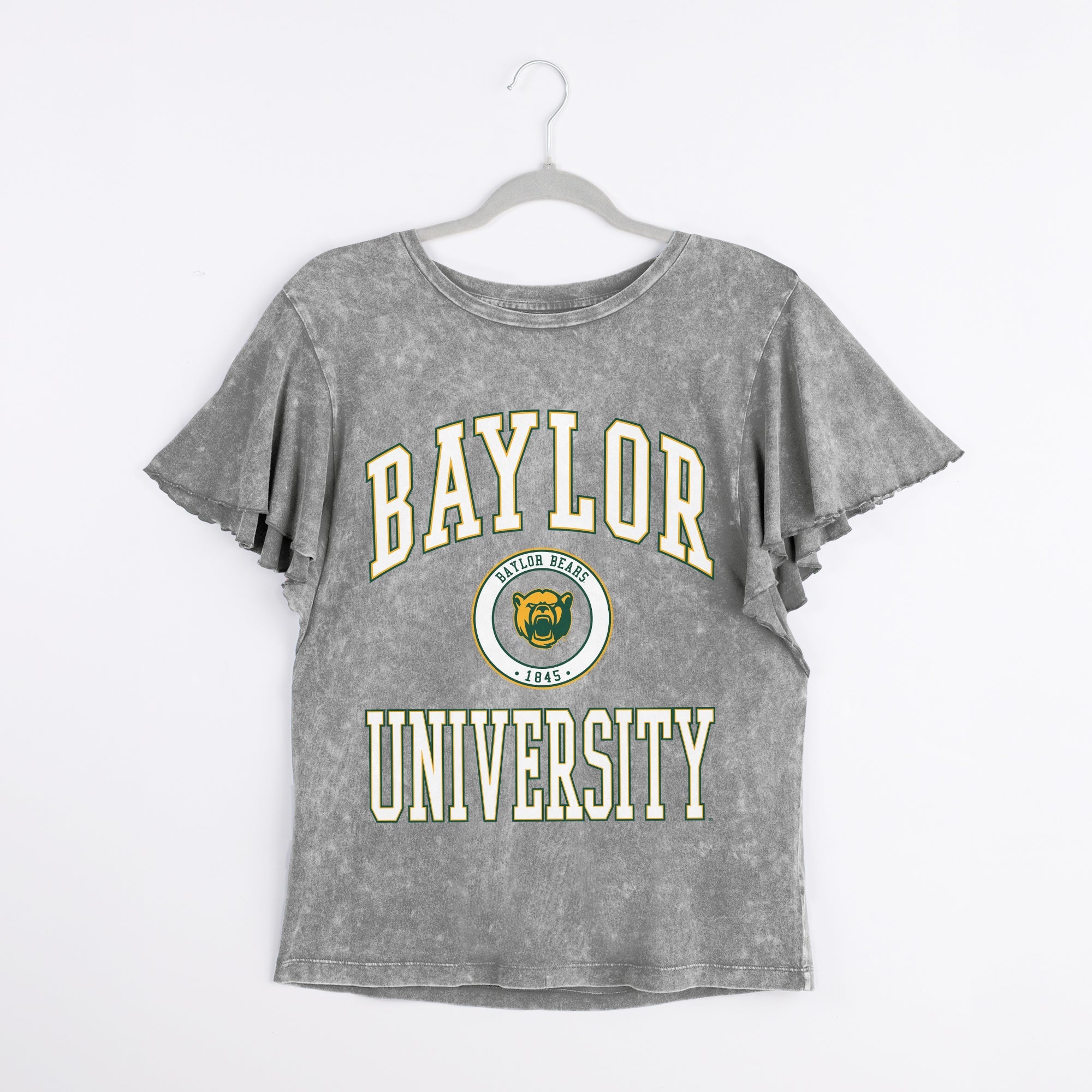 BAYLOR BEARS VICTORY MODE FLUTTER SLEEVE TEE IN GREY