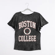 BOSTON COLLEGE EAGLES VICTORY MODE FLUTTER SLEEVE TEE IN BLACK