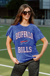 BUFFALO BILLS VICTORY MODE FLUTTER SLEEVE TEE IN ROYAL