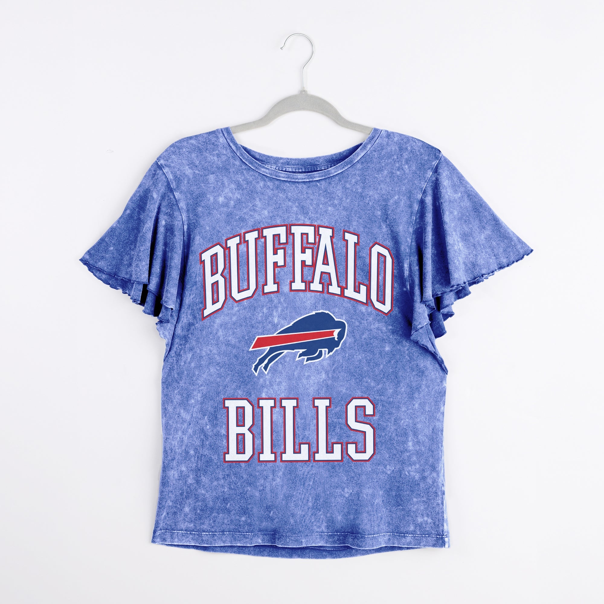 BUFFALO BILLS VICTORY MODE FLUTTER SLEEVE TEE IN ROYAL
