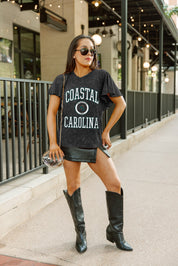 COASTAL CAROLINA CHANTICLEERS VICTORY MODE FLUTTER SLEEVE TEE IN BLACK
